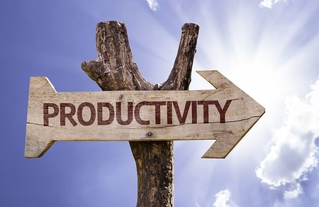 Productivity sign with a beautiful day on background 1